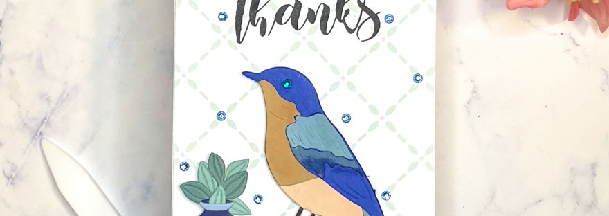 Simple die cut layered bird.